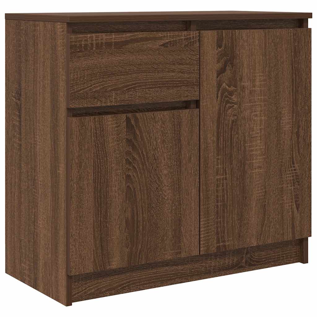 Dressoir met lade 71x35x65 cm spaanplaat bruin eikenkleurig