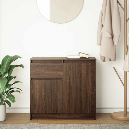 Dressoir met lade 71x35x65 cm spaanplaat bruin eikenkleurig