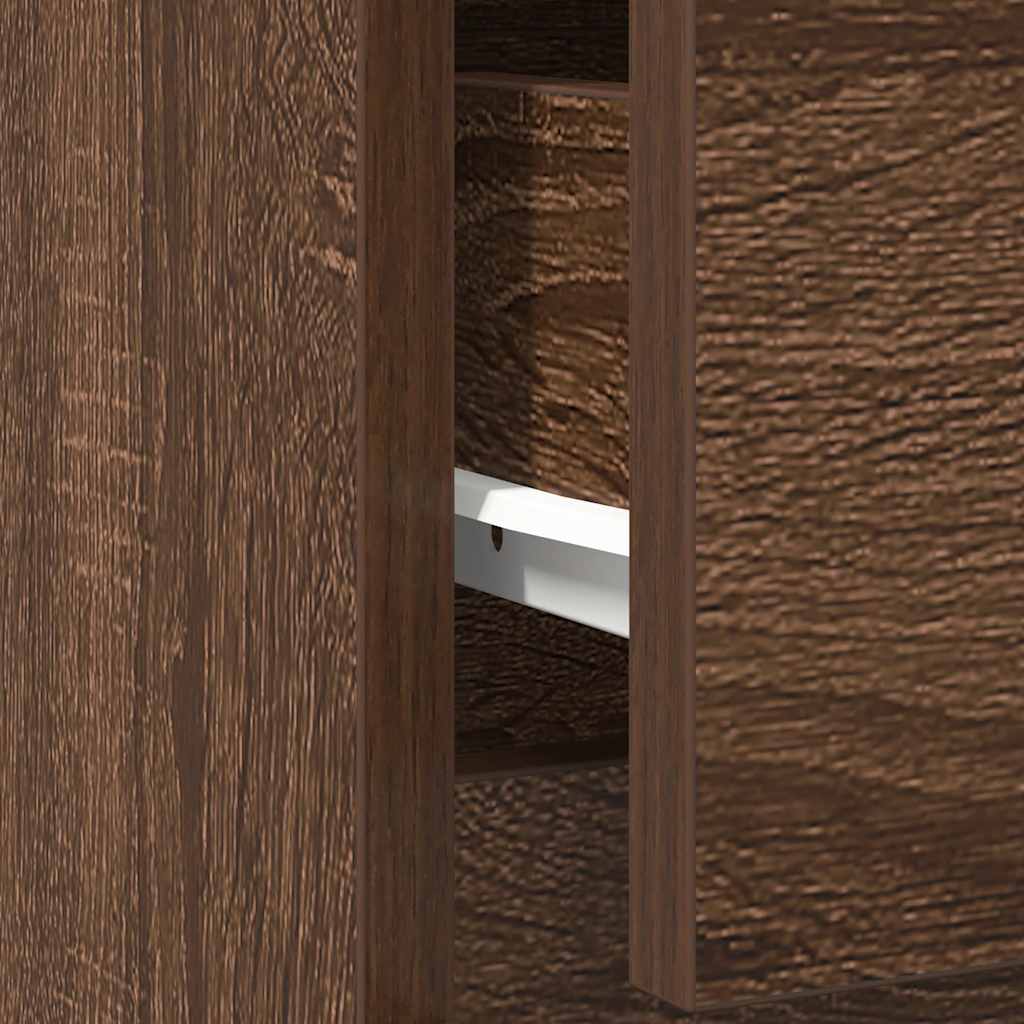 Dressoir met lade 71x35x65 cm spaanplaat bruin eikenkleurig