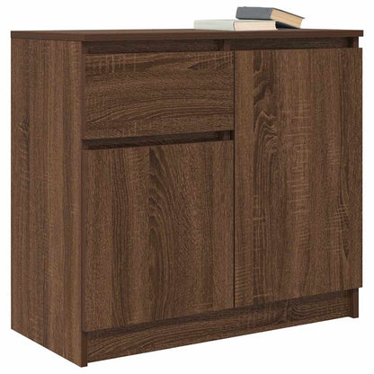 Dressoir met lade 71x35x65 cm spaanplaat bruin eikenkleurig