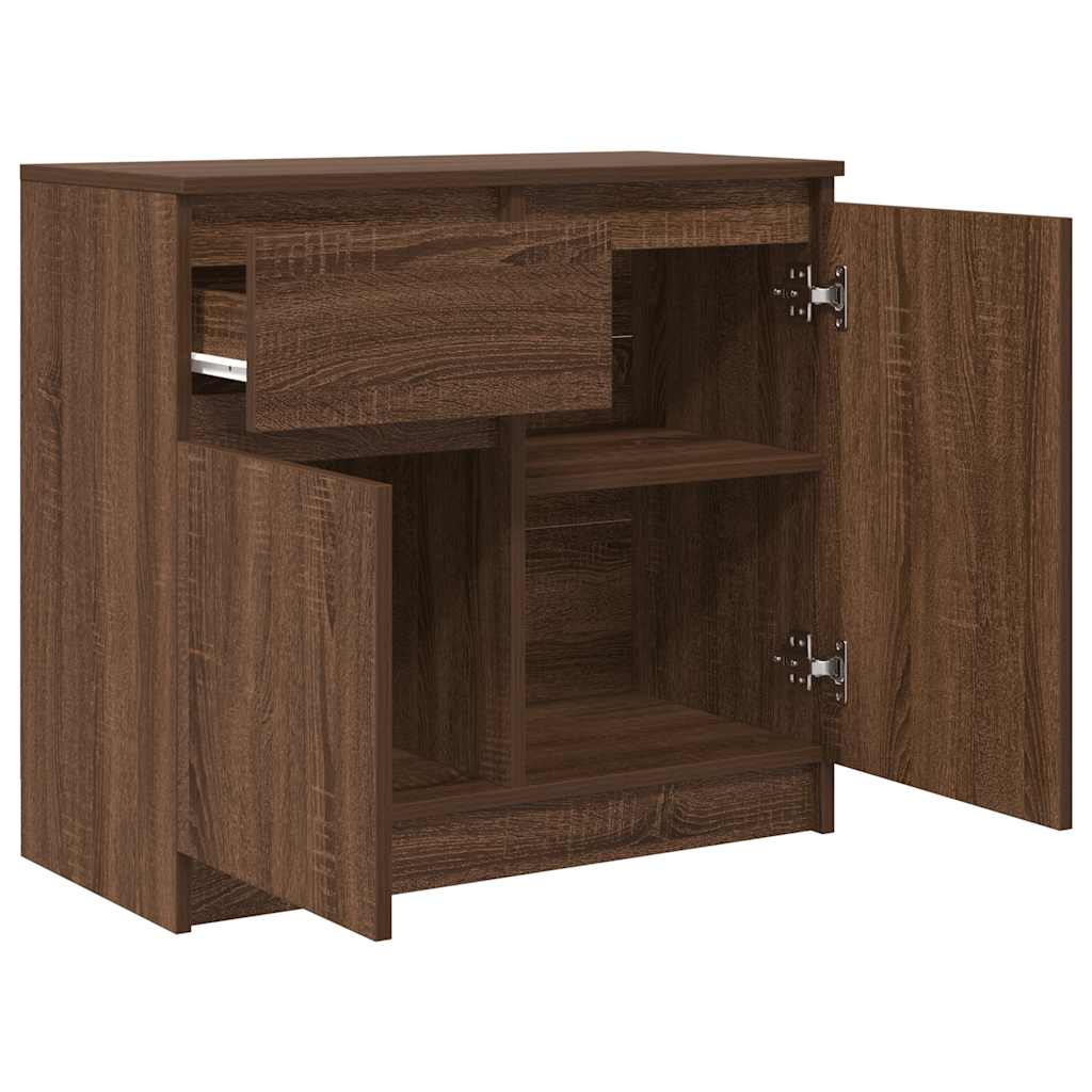 Dressoir met lade 71x35x65 cm spaanplaat bruin eikenkleurig