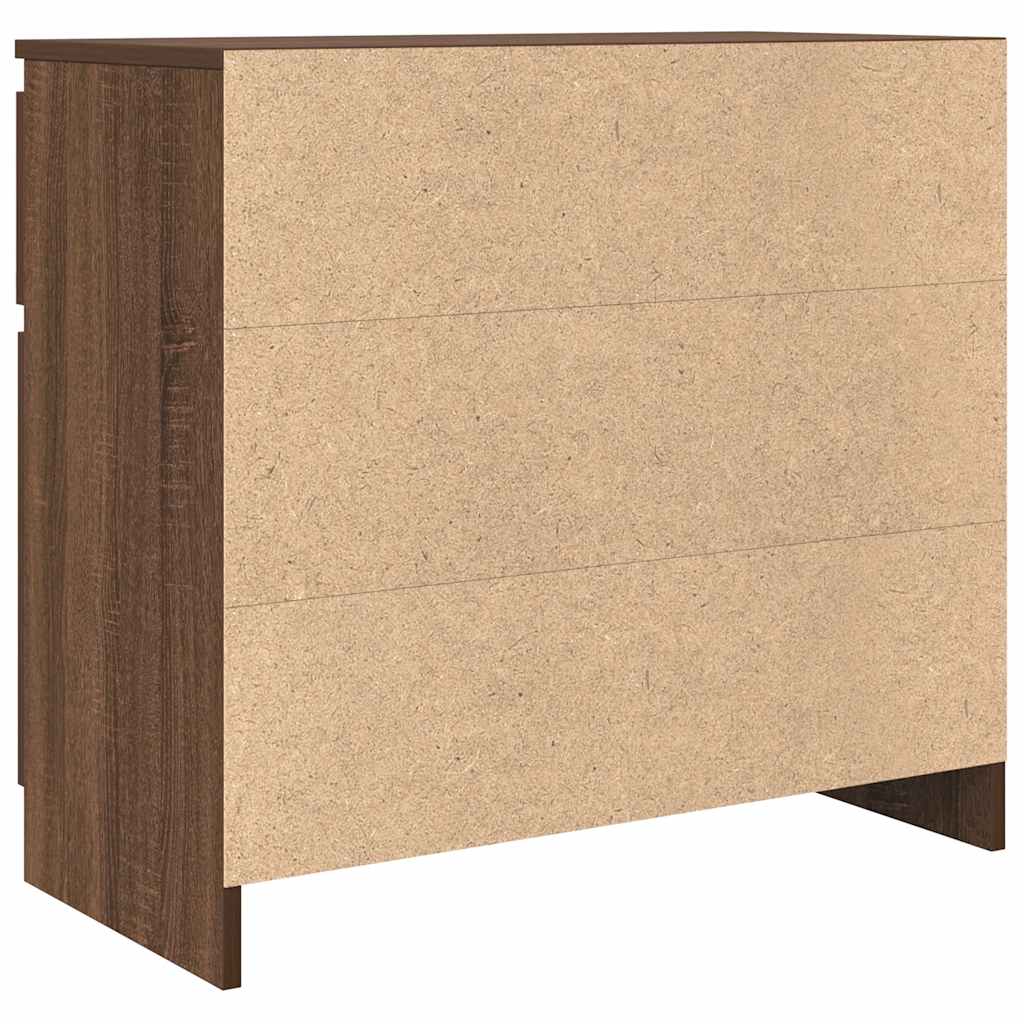 Dressoir met lade 71x35x65 cm spaanplaat bruin eikenkleurig