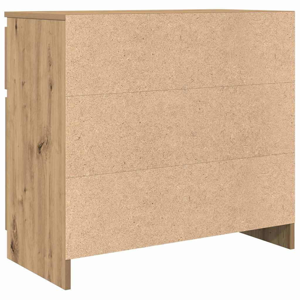 Dressoir lade 71x35x65 cm spaanplaat artisanaal eikenkleurig