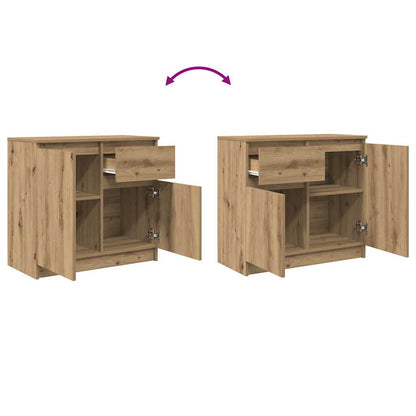 Dressoir lade 71x35x65 cm spaanplaat artisanaal eikenkleurig
