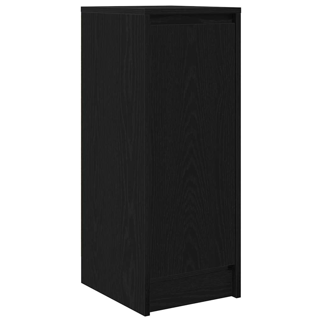 Dressoir 29,5x34x76 cm spaanplaat zwart eikenkleurig