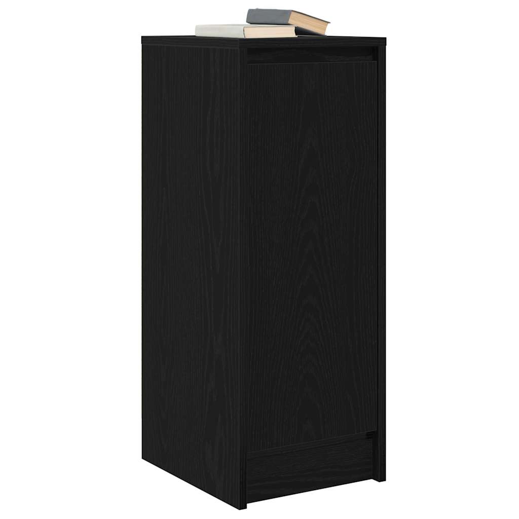 Dressoir 29,5x34x76 cm spaanplaat zwart eikenkleurig