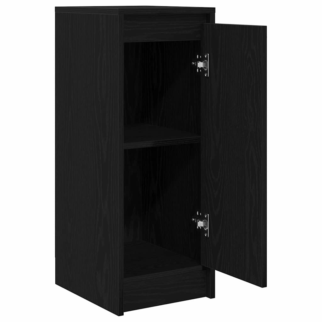 Dressoir 29,5x34x76 cm spaanplaat zwart eikenkleurig