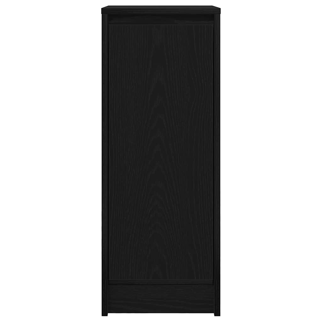 Dressoir 29,5x34x76 cm spaanplaat zwart eikenkleurig