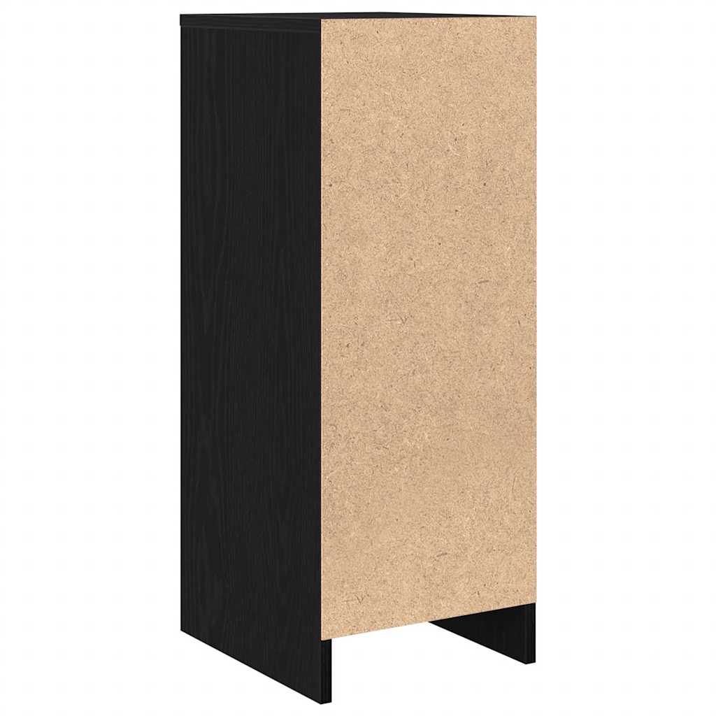 Dressoir 29,5x34x76 cm spaanplaat zwart eikenkleurig