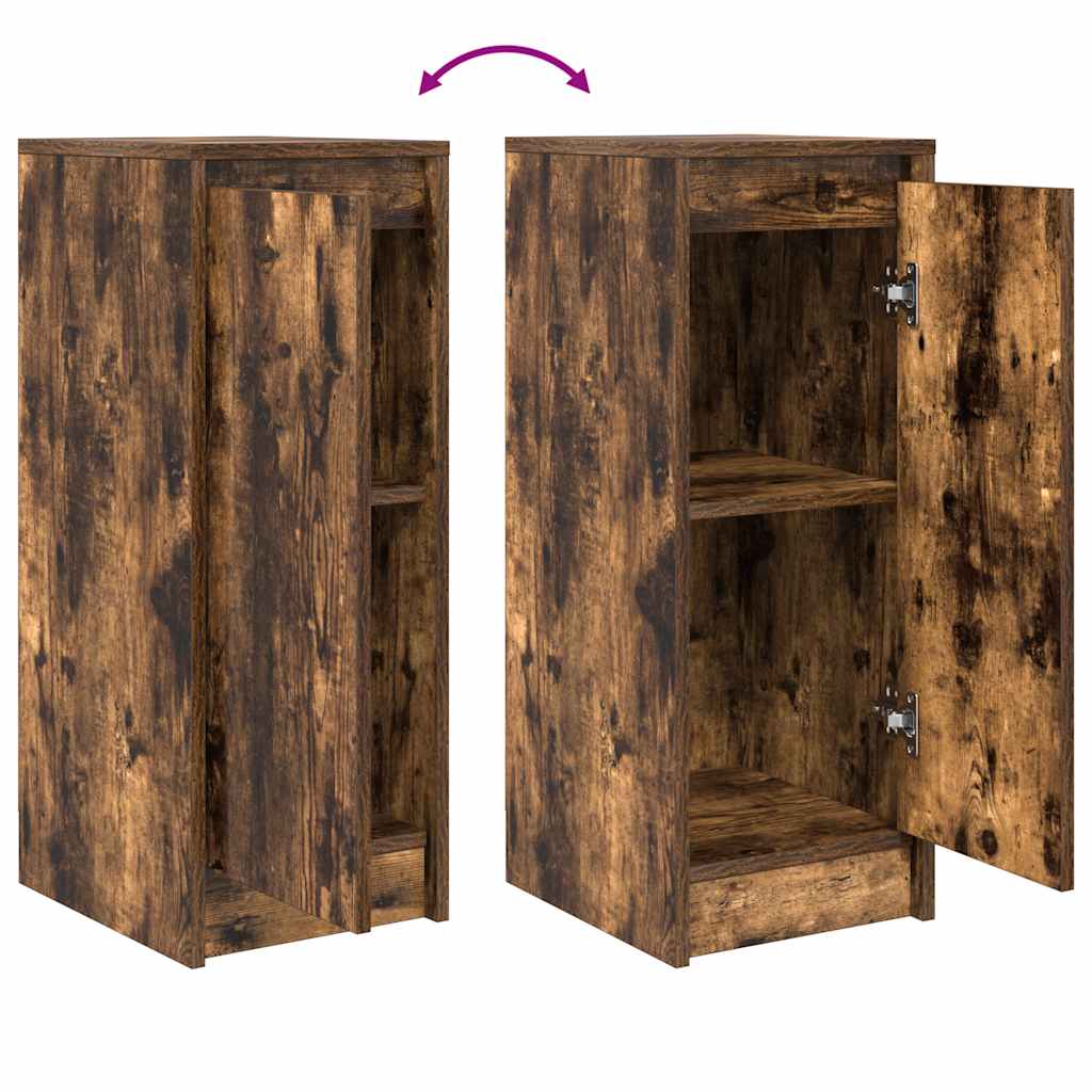 Dressoir 29,5x34x76 cm bewerkt hout gerookt eikenkleurig