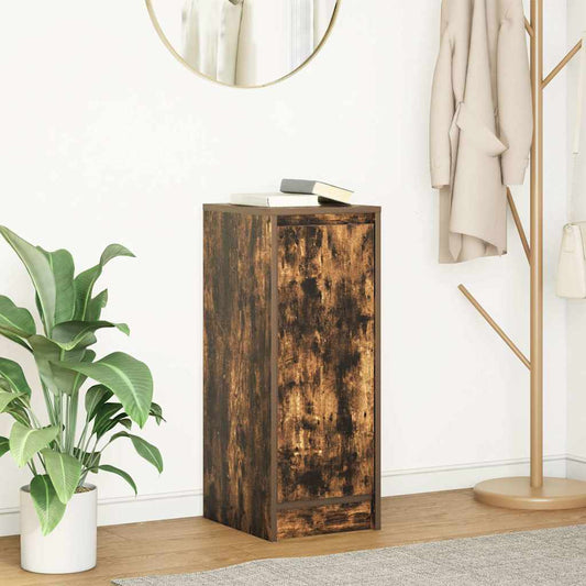 Dressoir 29,5x34x76 cm bewerkt hout gerookt eikenkleurig