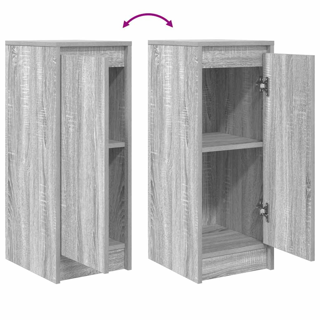 Dressoir 29,5x34x76 cm bewerkt hout grijs sonoma eikenkleurig