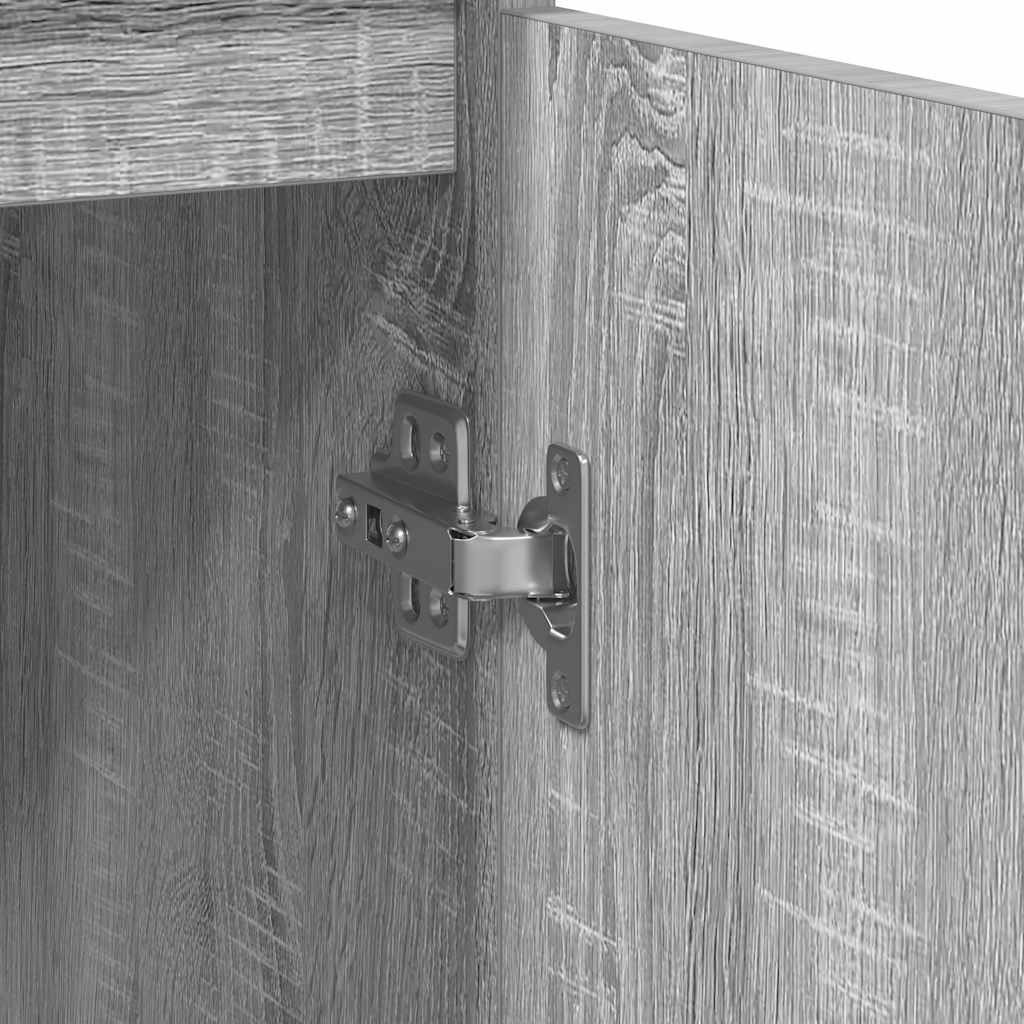 Dressoir 29,5x34x76 cm bewerkt hout grijs sonoma eikenkleurig