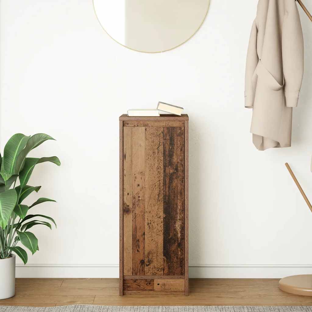 Dressoir 29,5x34x76 cm bewerkt hout oud houtkleurig