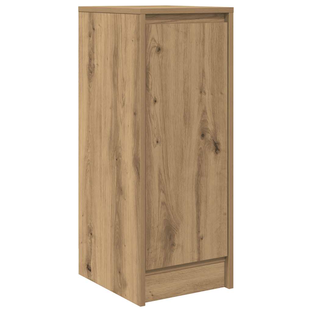 Dressoir 29,5x34x76 cm bewerkt hout artisanaal eikenkleur