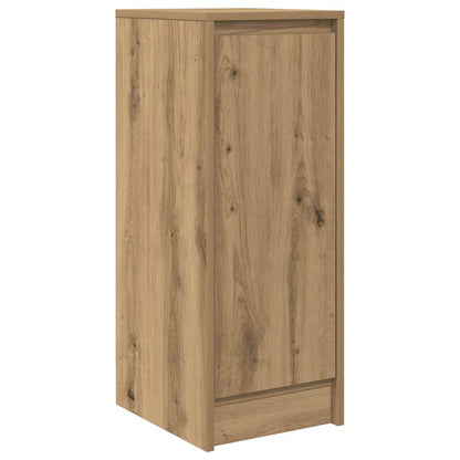 Dressoir 29,5x34x76 cm bewerkt hout artisanaal eikenkleur