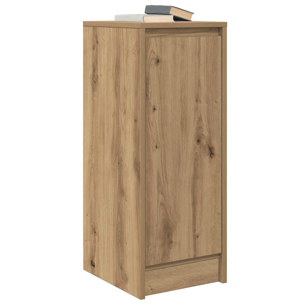 Dressoir 29,5x34x76 cm bewerkt hout artisanaal eikenkleur