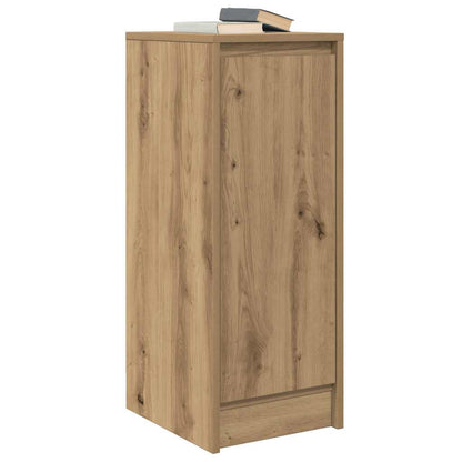 Dressoir 29,5x34x76 cm bewerkt hout artisanaal eikenkleur