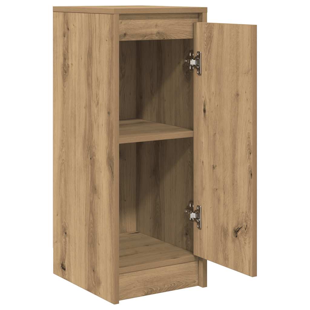 Dressoir 29,5x34x76 cm bewerkt hout artisanaal eikenkleur