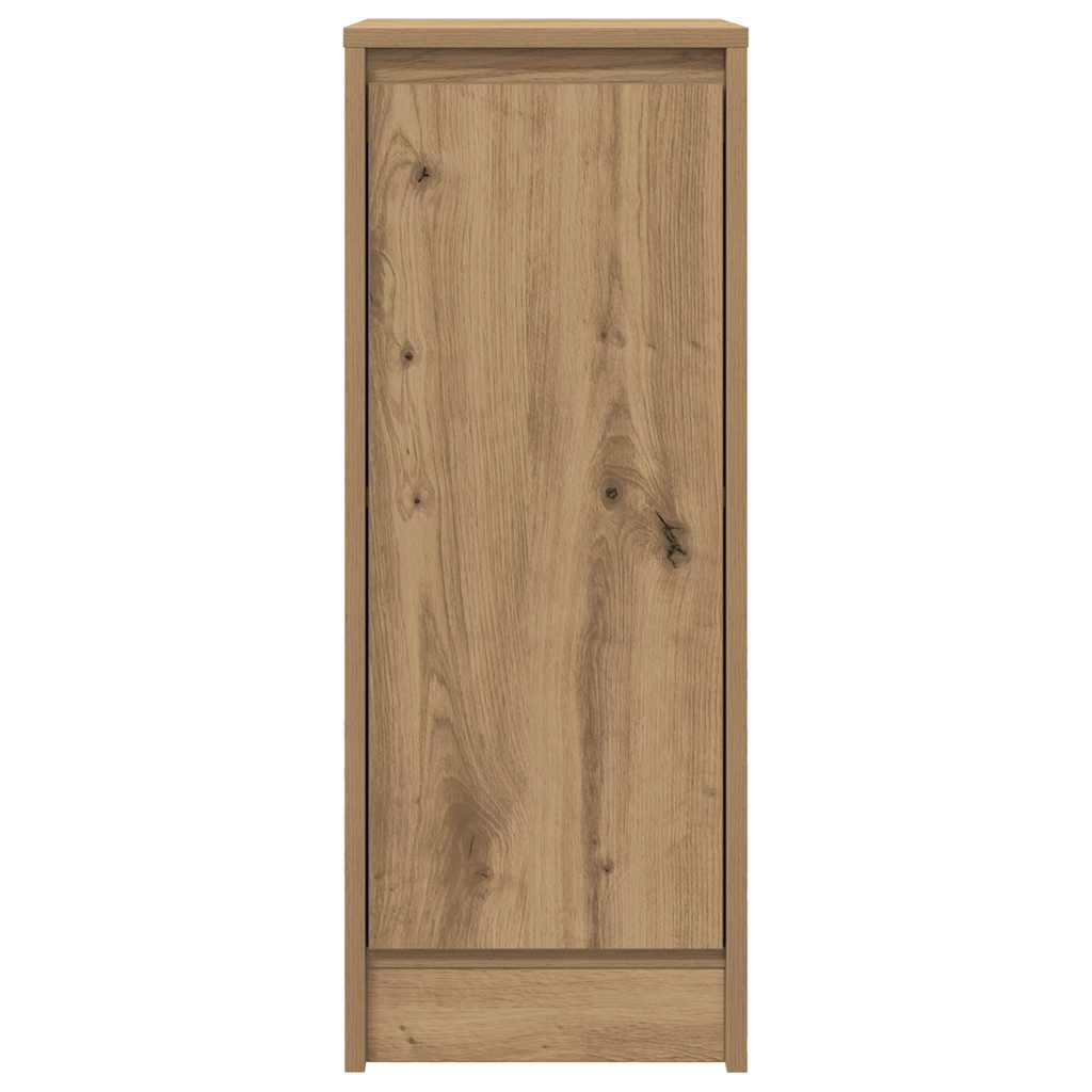 Dressoir 29,5x34x76 cm bewerkt hout artisanaal eikenkleur