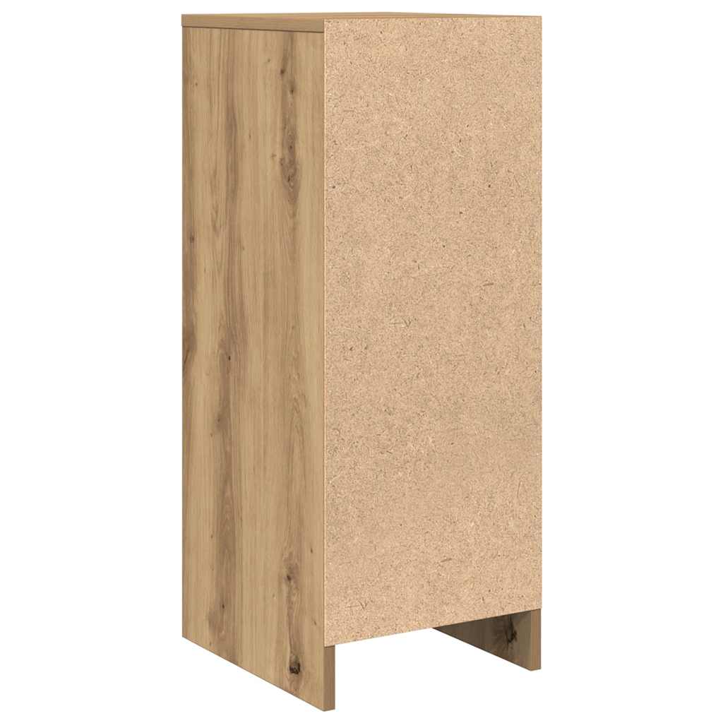 Dressoir 29,5x34x76 cm bewerkt hout artisanaal eikenkleur
