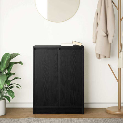 Dressoir 57x34x76 cm spaanplaat zwart eikenkleurig