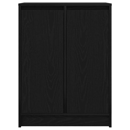 Dressoir 57x34x76 cm spaanplaat zwart eikenkleurig