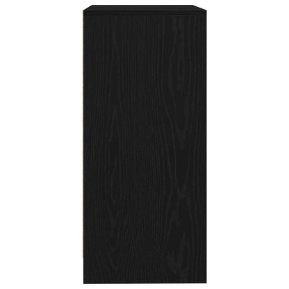 Dressoir 57x34x76 cm spaanplaat zwart eikenkleurig
