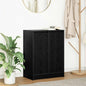 Dressoir 57x34x76 cm spaanplaat zwart eikenkleurig