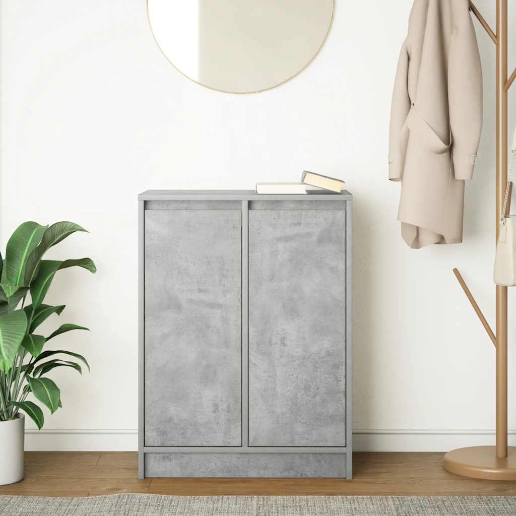 Dressoir 57x34x76 cm bewerkt hout betongrijs