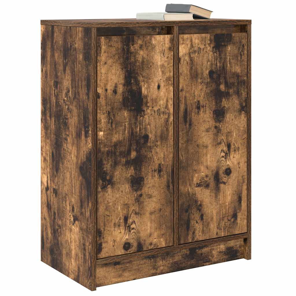 Dressoir 57x34x76 cm bewerkt hout gerookt eikenkleurig