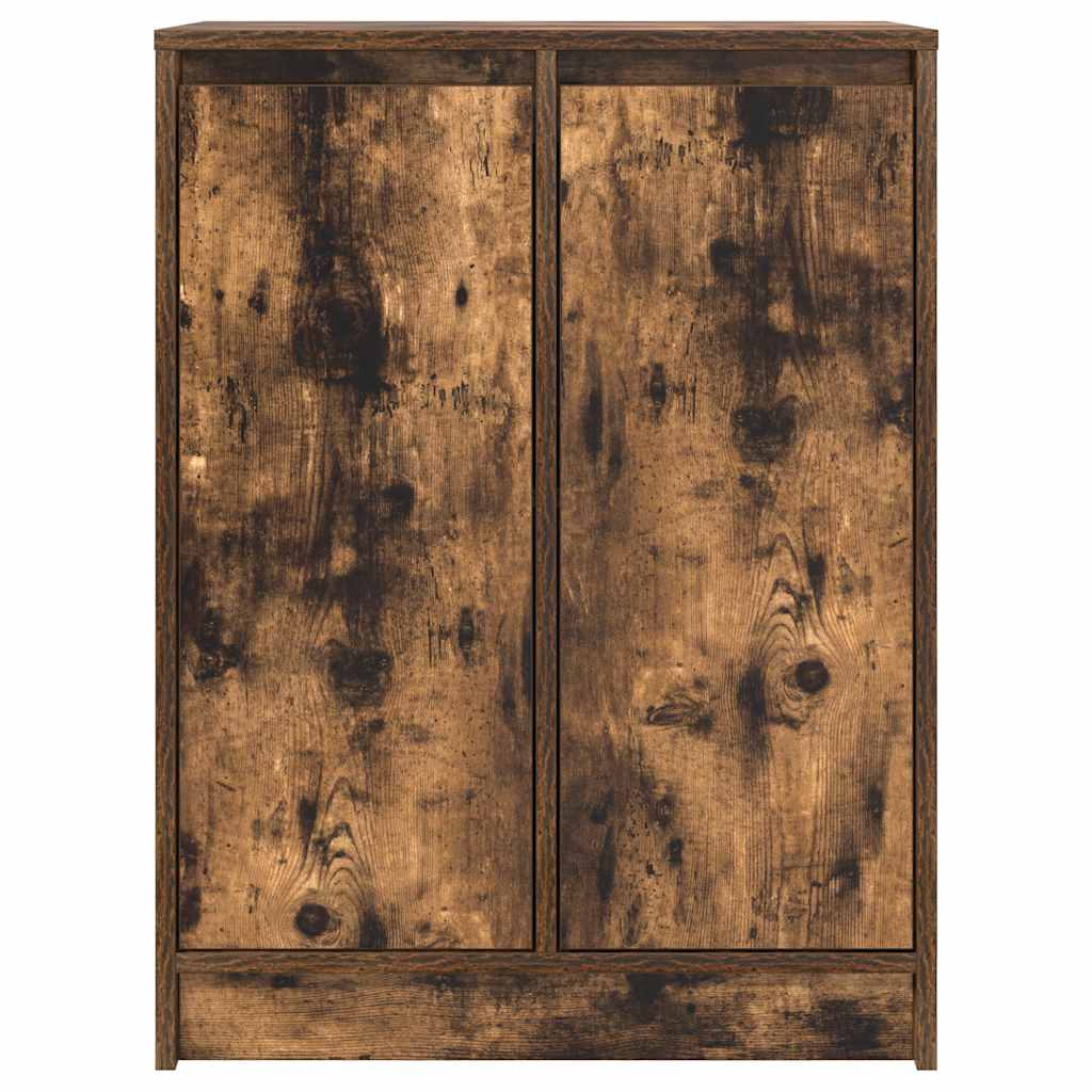Dressoir 57x34x76 cm bewerkt hout gerookt eikenkleurig
