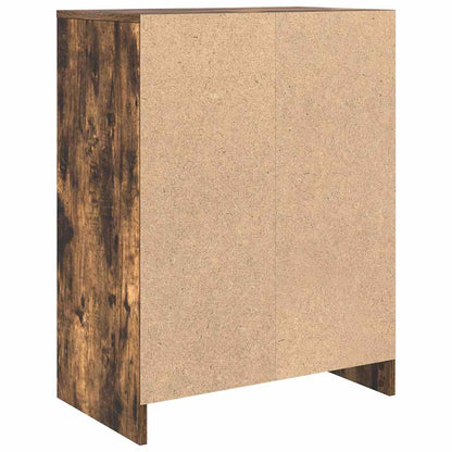 Dressoir 57x34x76 cm bewerkt hout gerookt eikenkleurig
