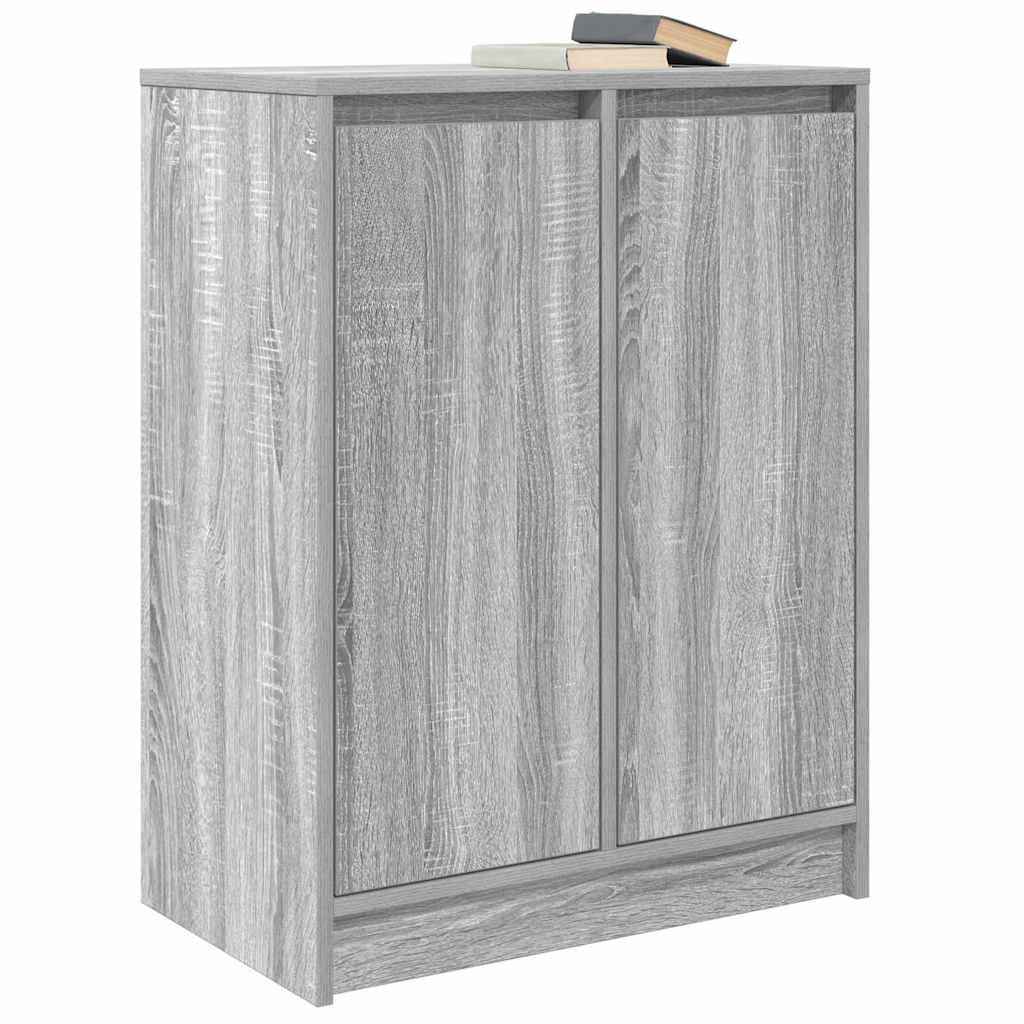 Dressoir 57x34x76 cm bewerkt hout grijs sonoma eikenkleurig