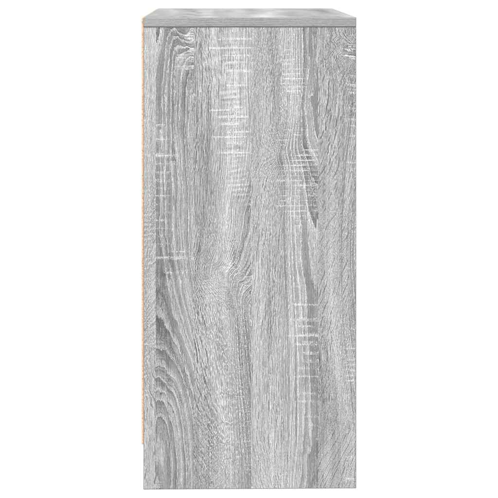 Dressoir 57x34x76 cm bewerkt hout grijs sonoma eikenkleurig