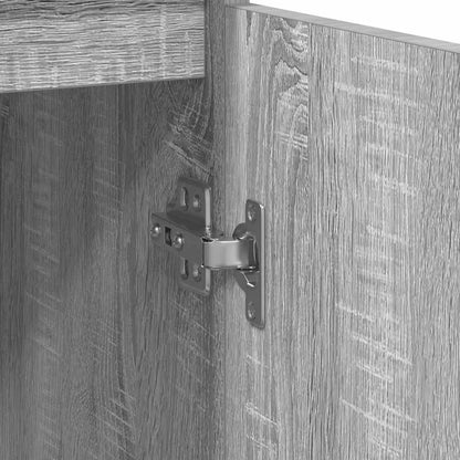Dressoir 57x34x76 cm bewerkt hout grijs sonoma eikenkleurig