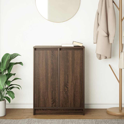 Dressoir 57x34x76 cm bewerkt hout bruin eikenkleurig