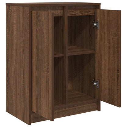 Dressoir 57x34x76 cm bewerkt hout bruin eikenkleurig