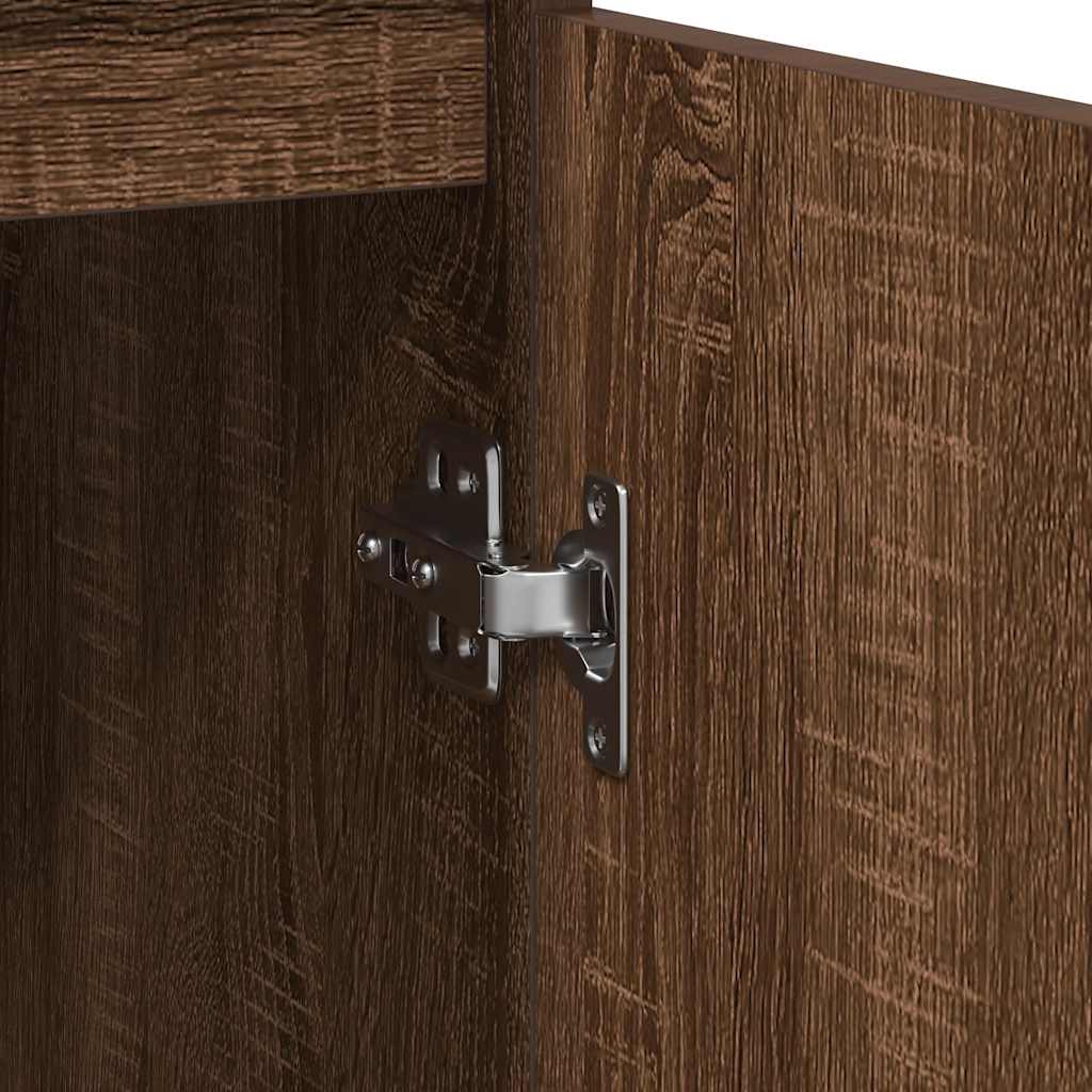 Dressoir 57x34x76 cm bewerkt hout bruin eikenkleurig