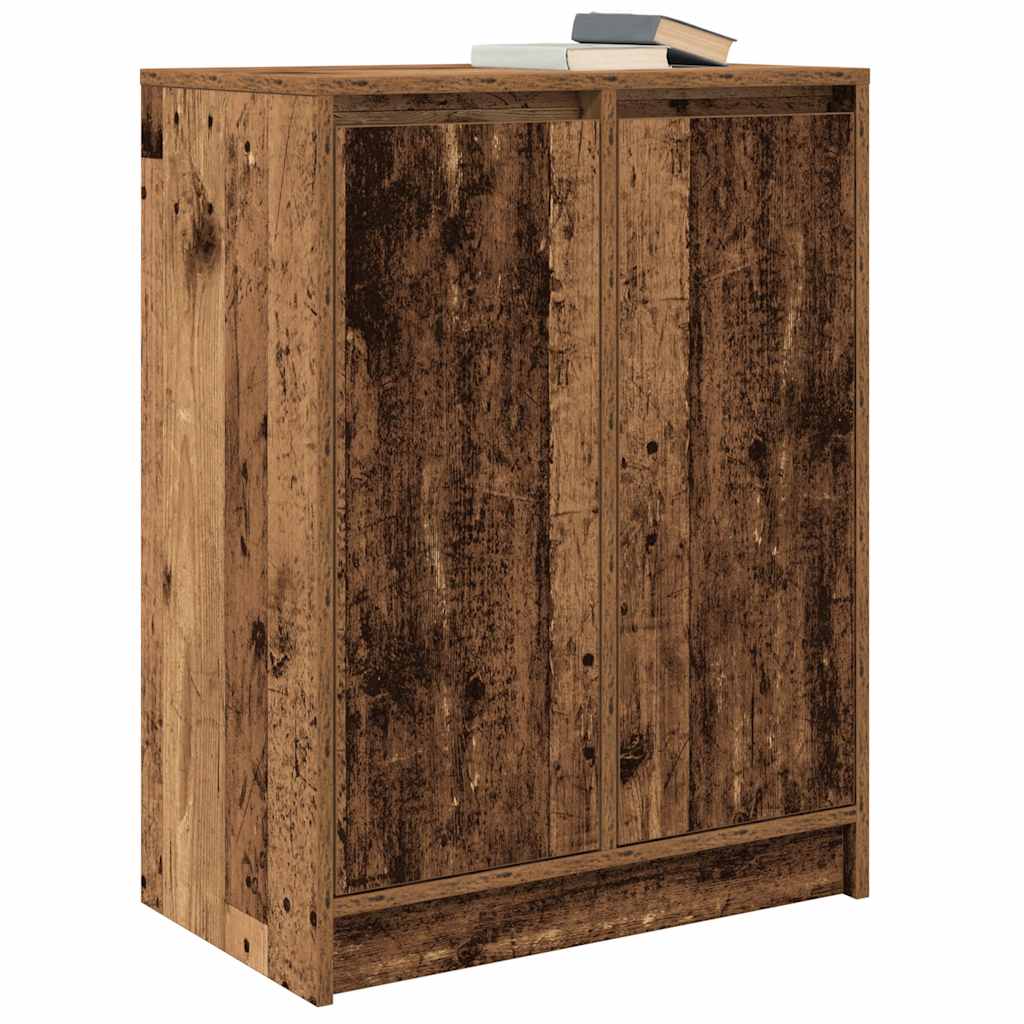 Dressoir 57x34x76 cm bewerkt hout oud houtkleurig