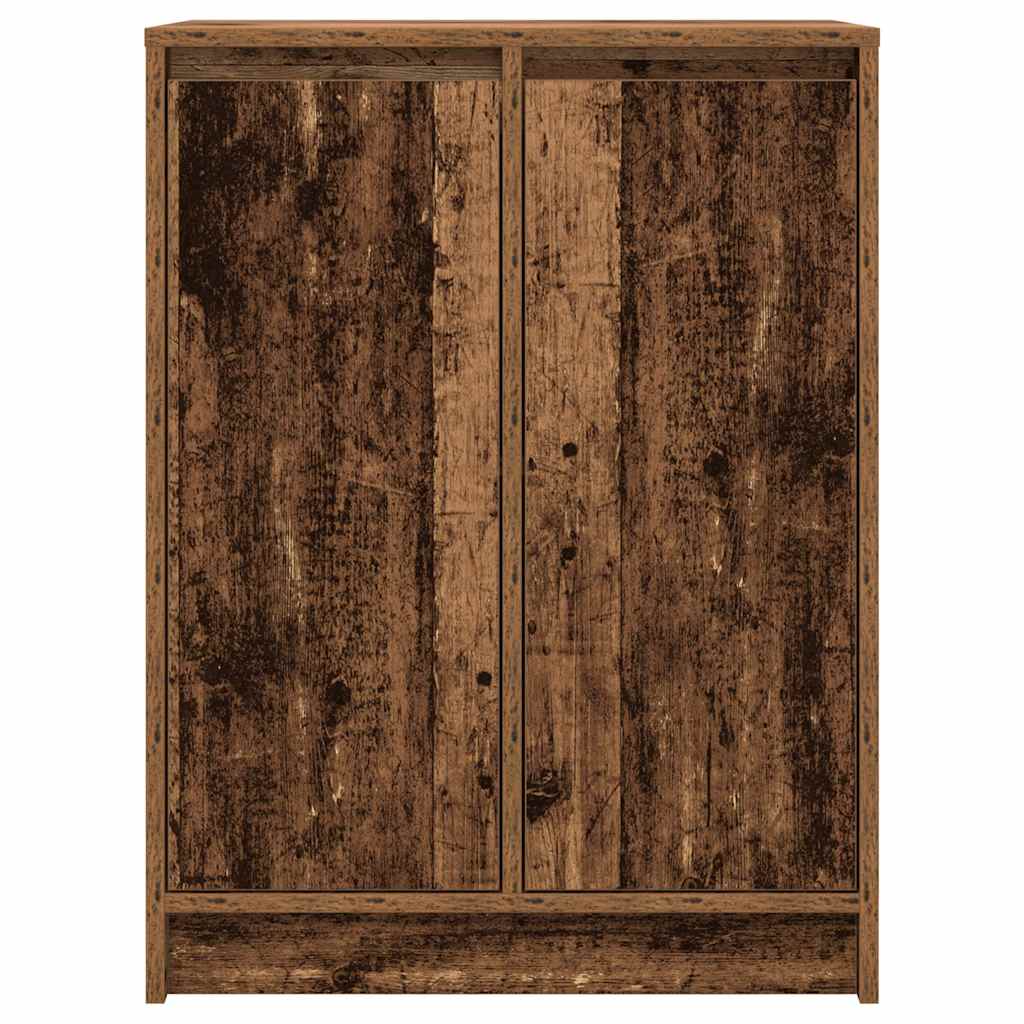 Dressoir 57x34x76 cm bewerkt hout oud houtkleurig