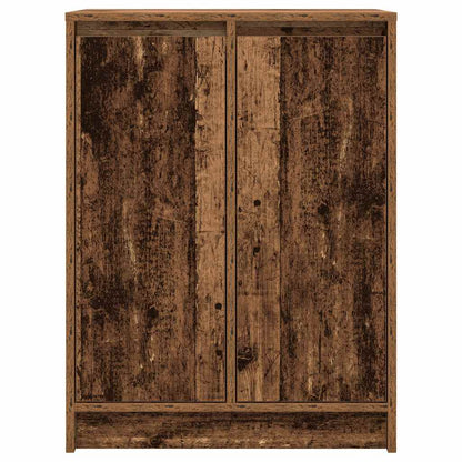 Dressoir 57x34x76 cm bewerkt hout oud houtkleurig
