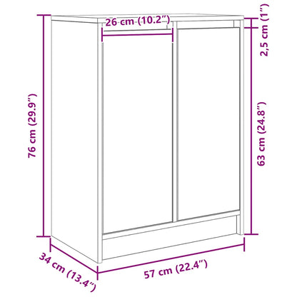 Dressoir ambachtelijk spaanplaat hout ambachtelijk 57x34x76 cm