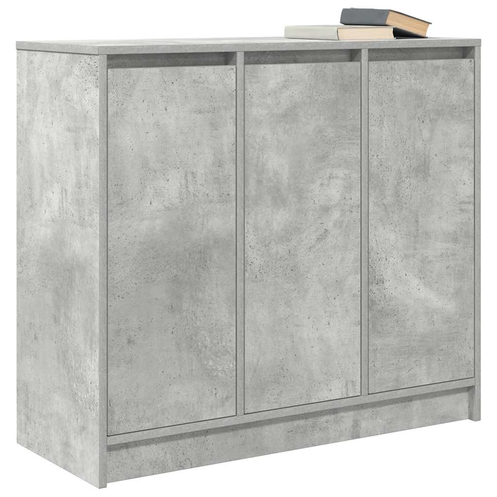 Dressoir 85x34x76 cm bewerkt hout betongrijs