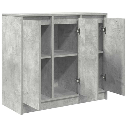 Dressoir 85x34x76 cm bewerkt hout betongrijs