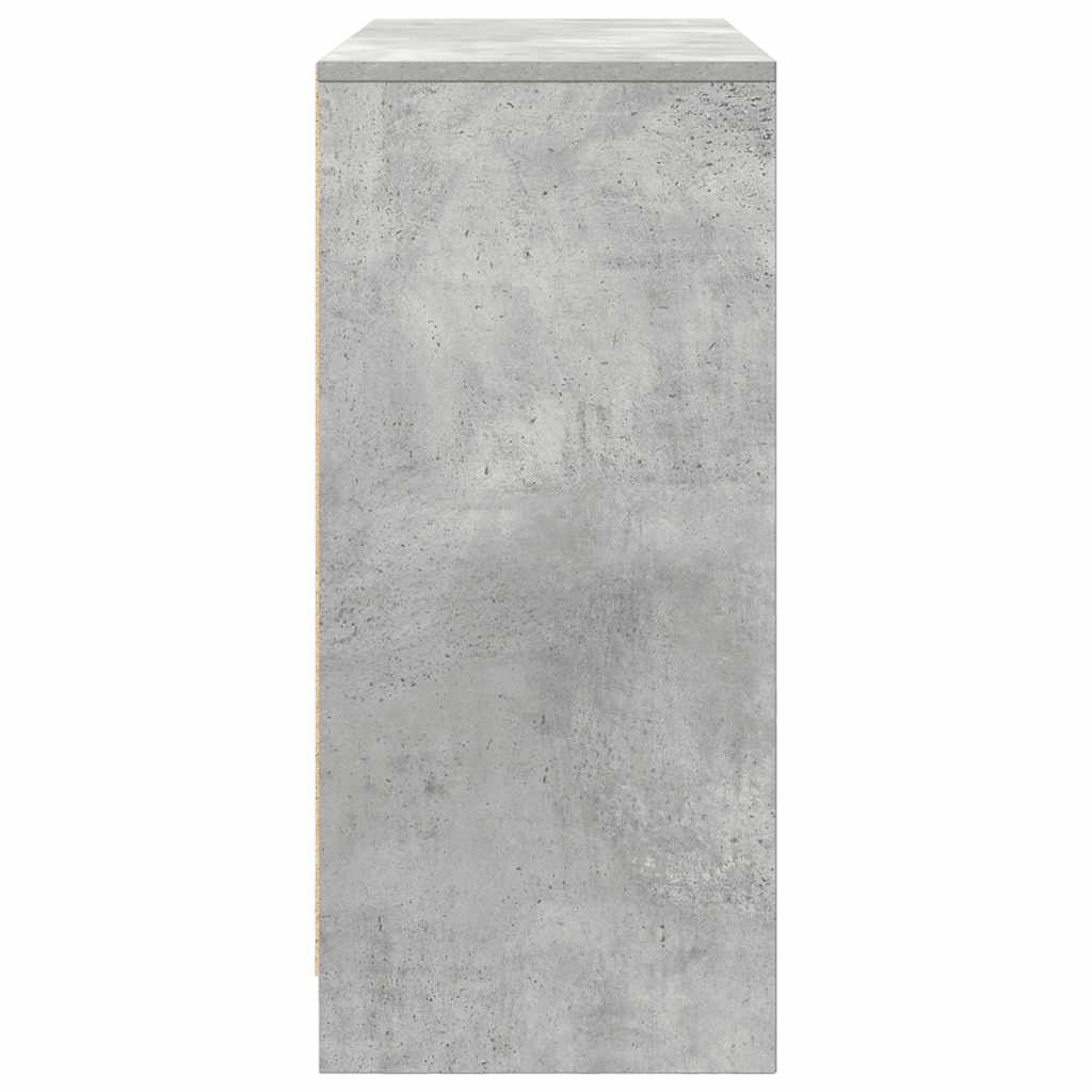 Dressoir 85x34x76 cm bewerkt hout betongrijs