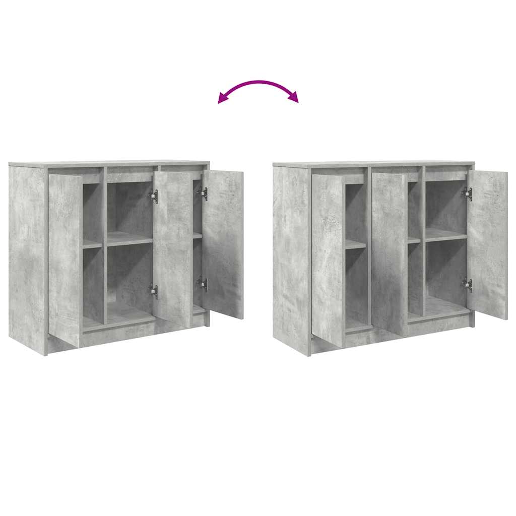 Dressoir 85x34x76 cm bewerkt hout betongrijs