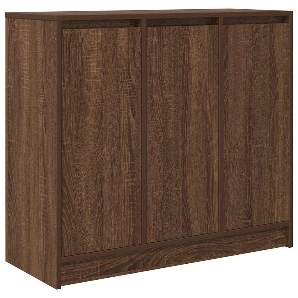 Dressoir 85x34x76 cm bewerkt hout bruin eikenkleurig