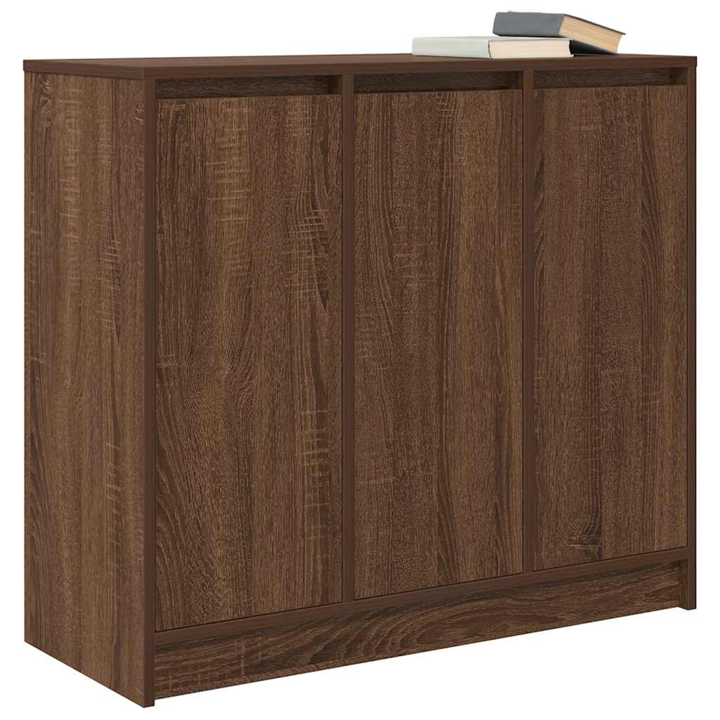 Dressoir 85x34x76 cm bewerkt hout bruin eikenkleurig