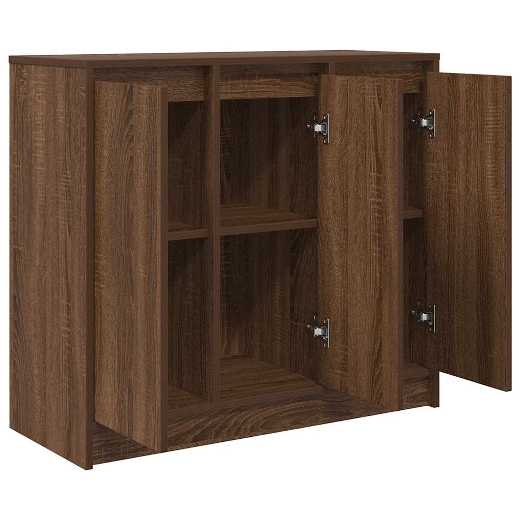 Dressoir 85x34x76 cm bewerkt hout bruin eikenkleurig